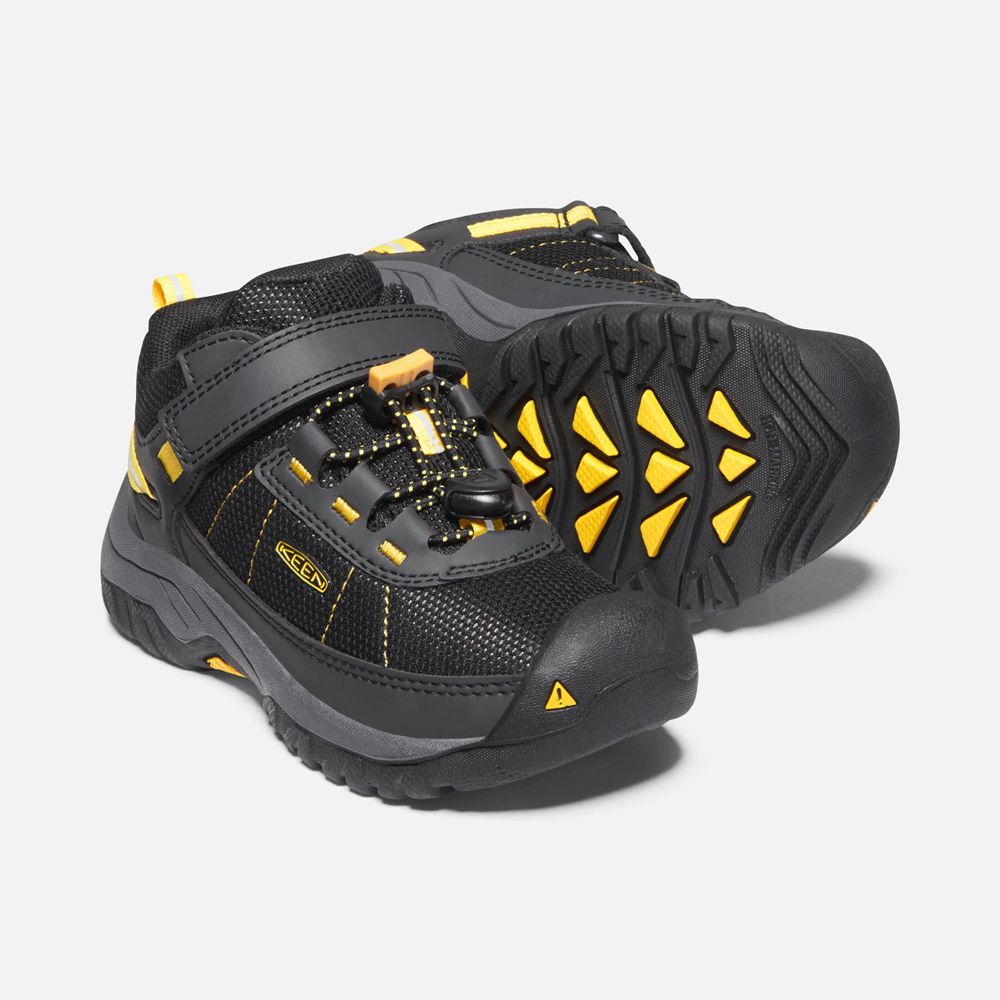 Baskets Keen Enfant Noir/Jaune | Targhee Sport Vent Shoes | ELKIN-4620